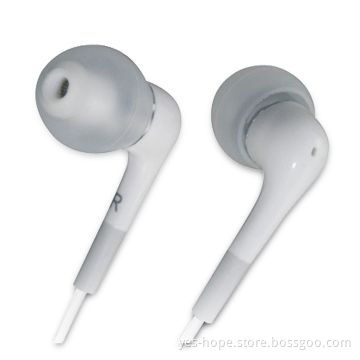 Earphones for iPhone, with Jewel, Plastic Earlaps and 3.5mm Stereo Plug